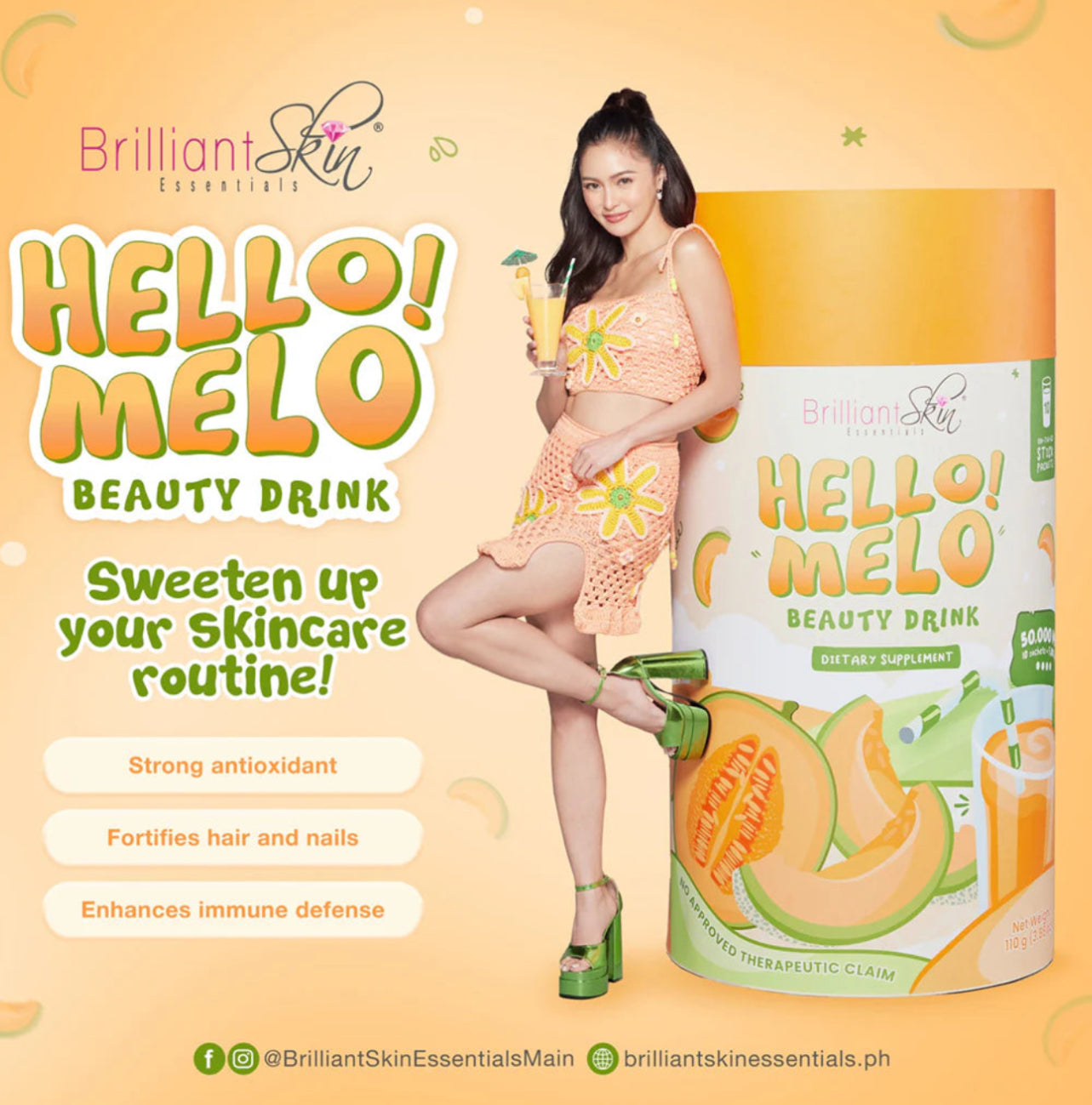 Brilliant Skin Hello Melo Beauty Drink 10s