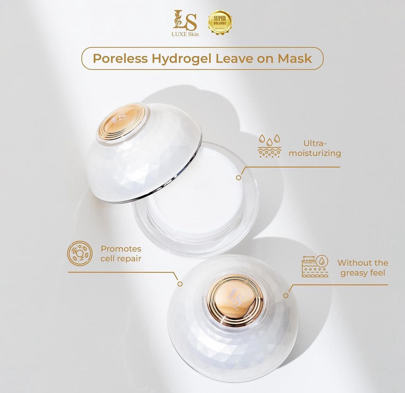 Luxe Skin Poreless Hydrogel Leave On Mask 50g