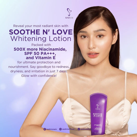 Saskin Sexy Love Soothe ‘N’ Love Glass Skin Body Lotion SPF50PA+++ 250ml