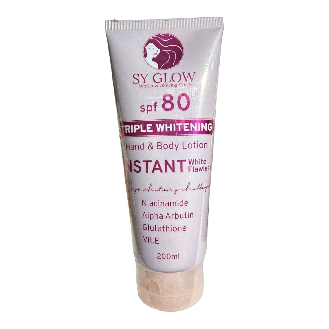 SY Glow Triple Whitening Hand & Body Lotion SPF 80 (200ml)