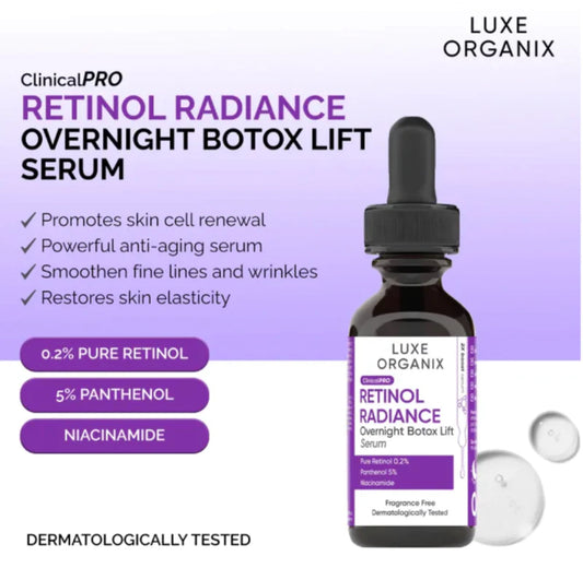 Luxe Organix Retinol Radiance Overnight Botox Lift Serum 30 ml