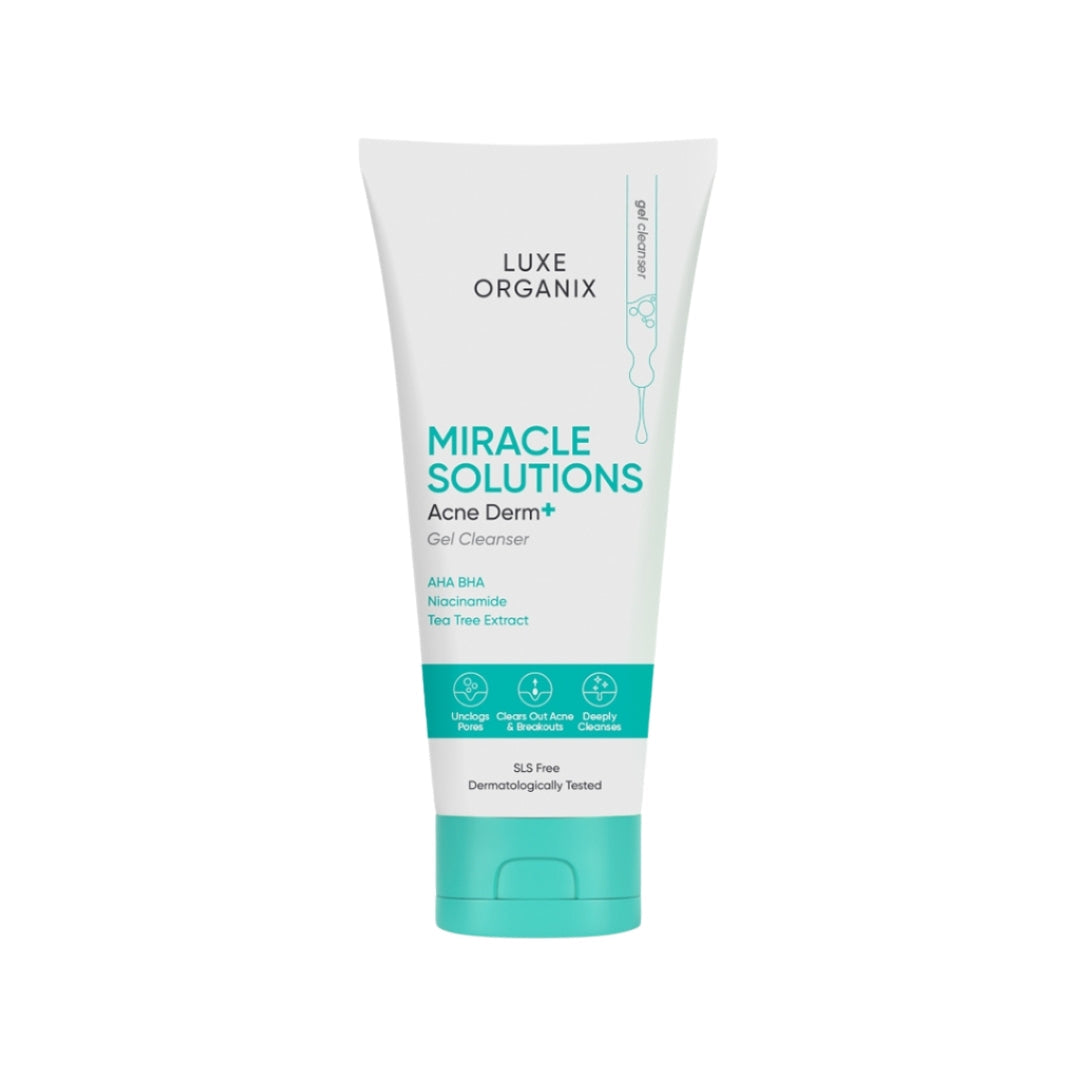 Luxe Organix Miracle Solutions Acne Derm+ Gel Cleanser 150g