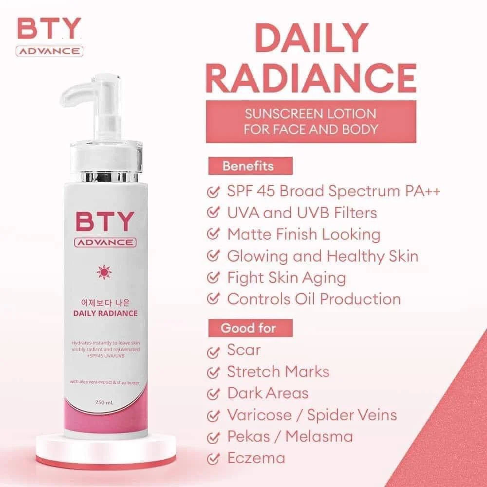 BTY Advance Daily Radiance Lotion 250ml