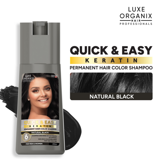 Luxe Organix Hair Color Shampoo Natural Black 200ml