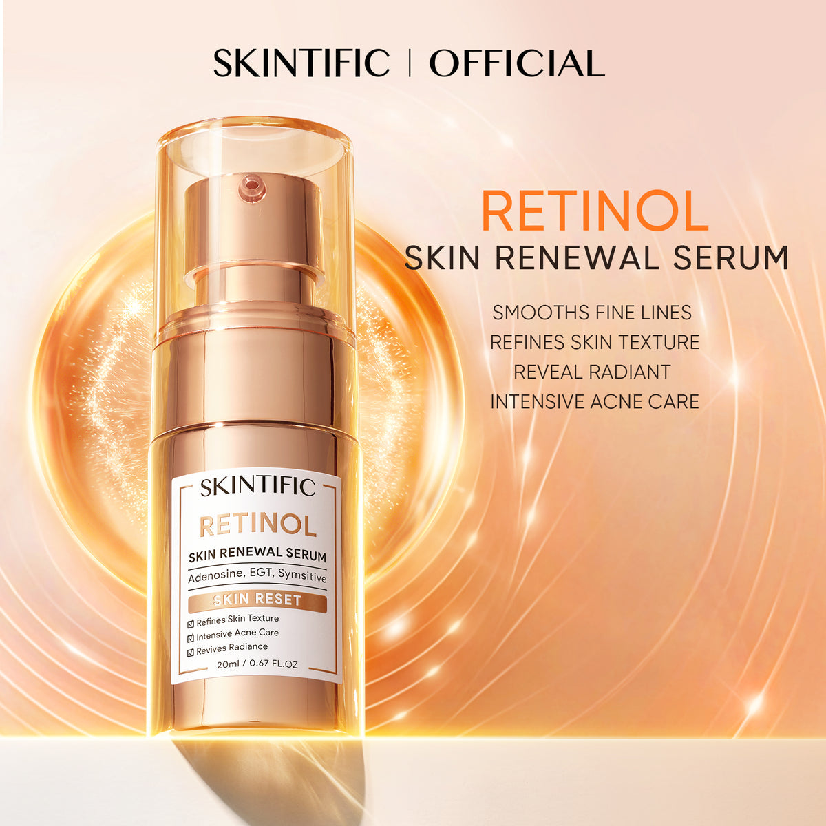 SKINTIFIC Retinol Skin Renewal Serum 20ml