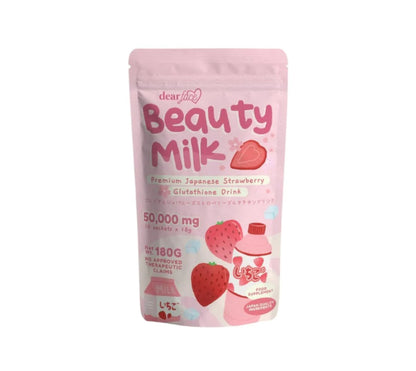 Dear Face Beauty Milk Strawberry Glutathione Drink (Choose a Size)