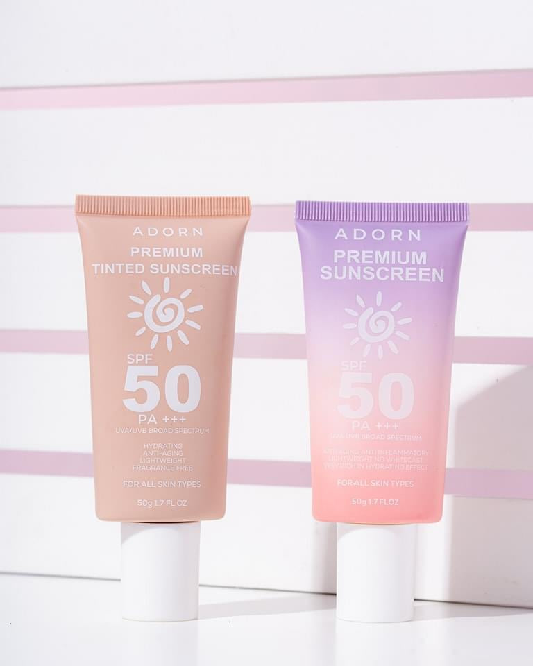 Adorn Premium Sunscreen SPF50 PA+++UVA/UVB Broad Spectrum 50g