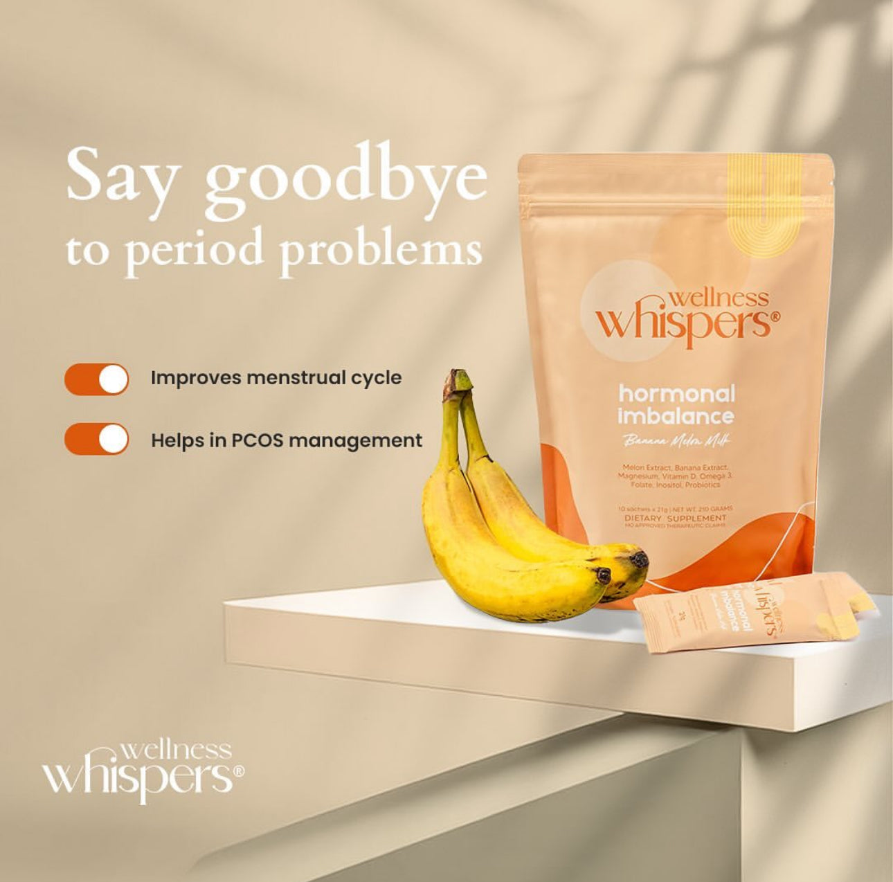 Wellness Whispers Hormonal Imbalance Banana Melon Milk 10s