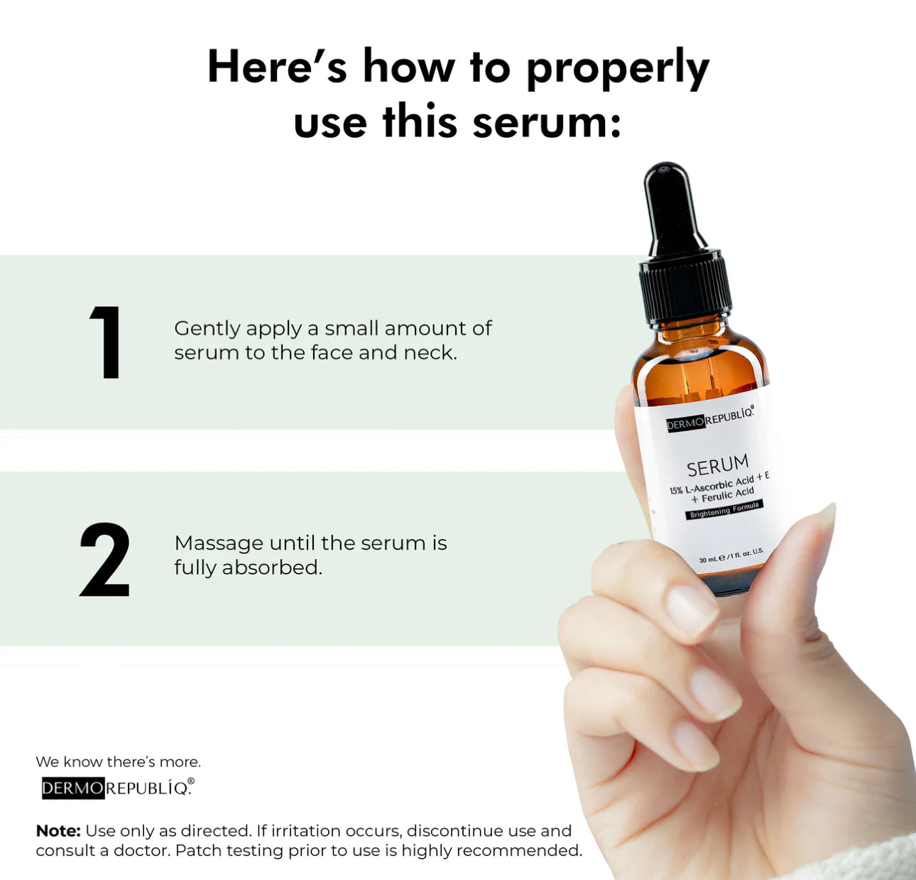 Dermorepubliq 15% L-Ascorbic Acid + E + Ferulic Acid Brightening Formula Serum 30ml