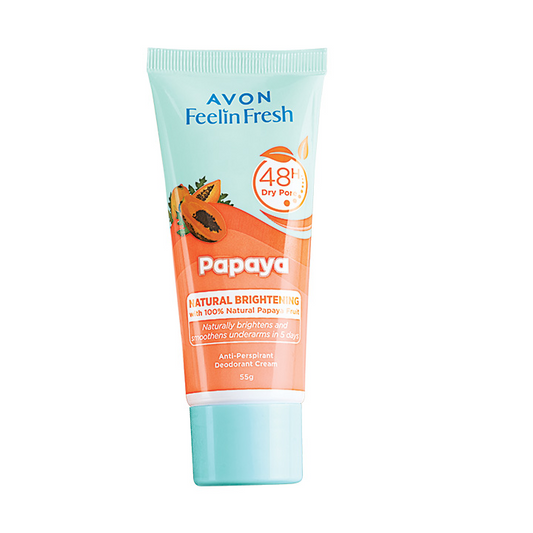 Avon Feelin’ Fresh Natural Brightening Papaya Anti-Perspirant Deodorant Cream 55g