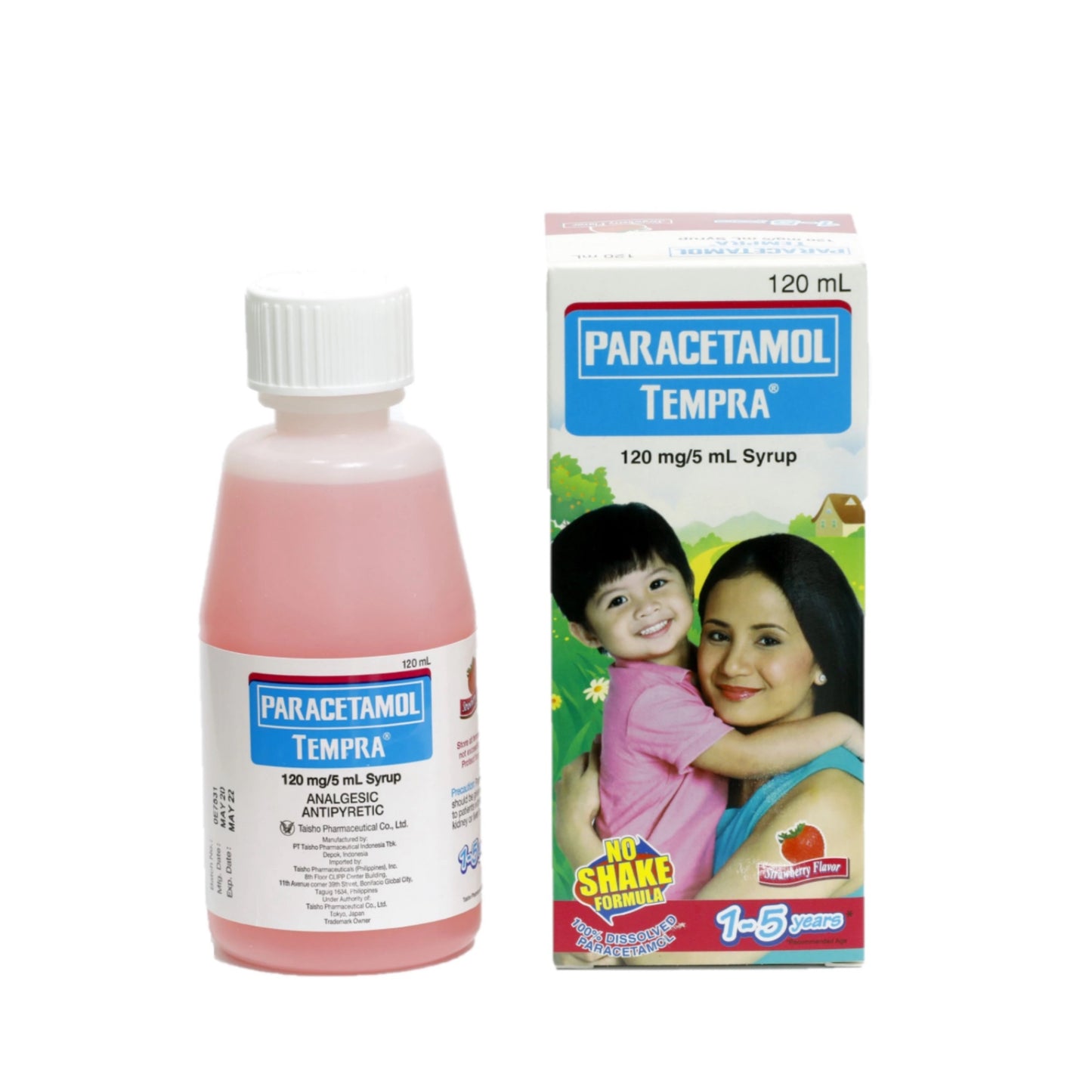 Paracetamol Tempra Syrup (Strawberry flavor) 120ml