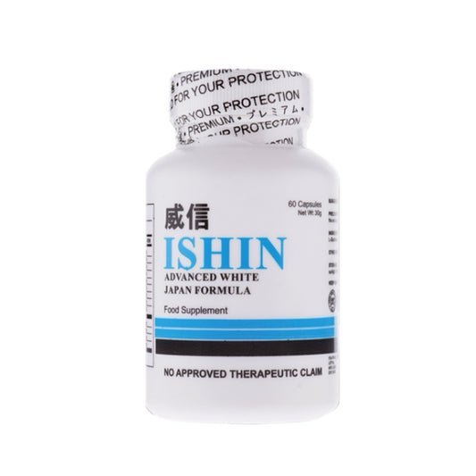 Ishin Advance White Japan Formula
Collagen & Glutathione Supplement
60 Capsules