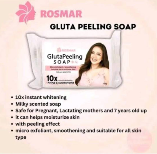 Rosmar GlutaPeeling Soap ( 10x Whitening, Pimple & Scar Remover) 150g
