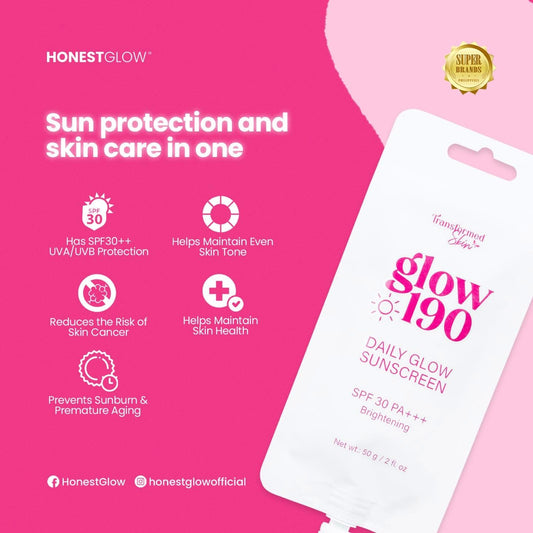 Honest Glow 190 Sunscreen SPF 30 PA+++ 50g