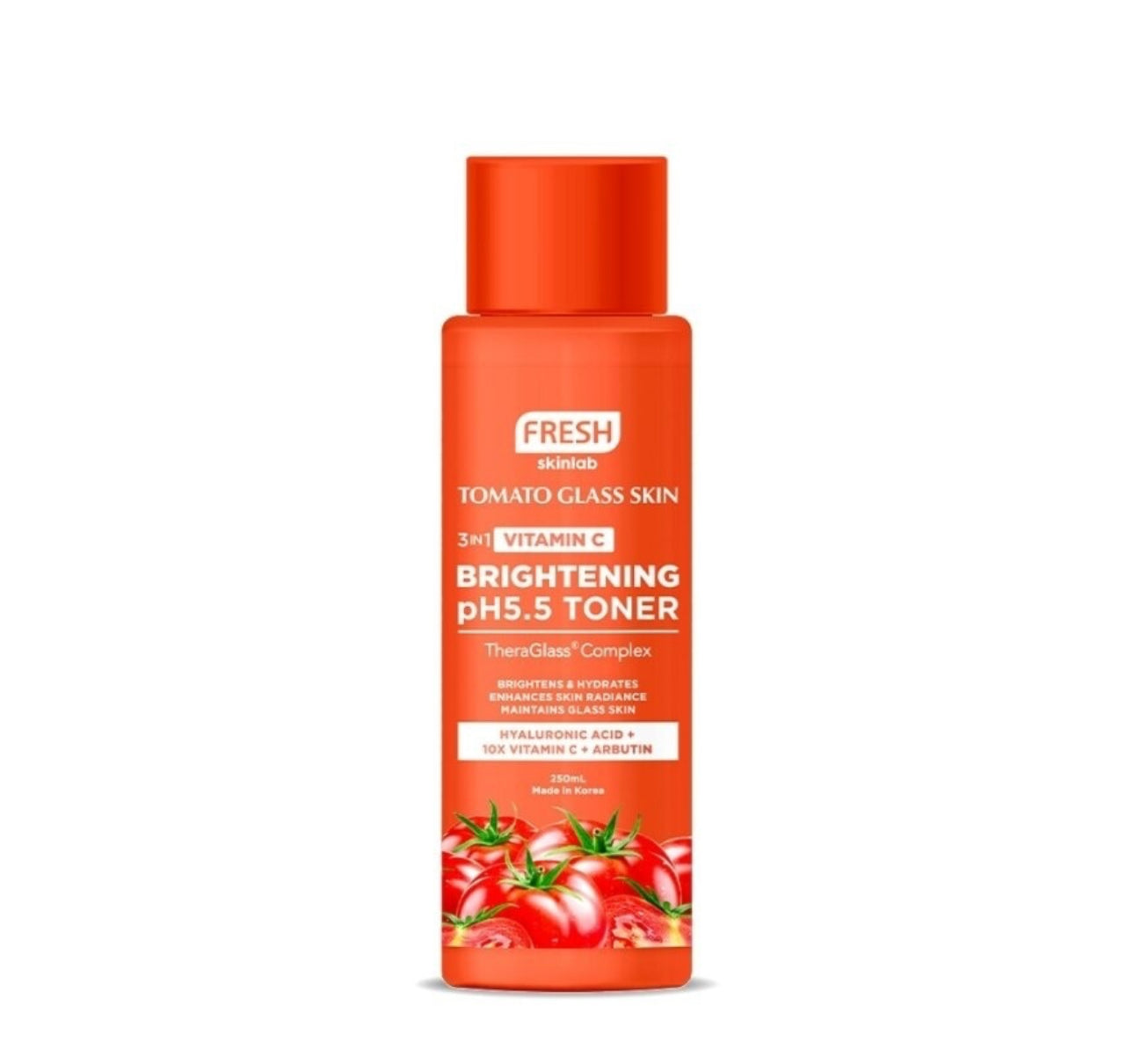 Fresh Skinlab Tomato Glass Skin 3-in-1 Vitamin C Brightening Ph 5.5 Toner 250ml