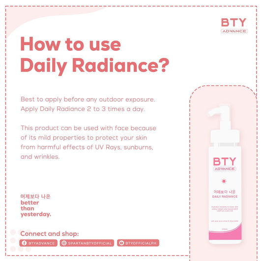 BTY Advance Daily Radiance Lotion 250ml