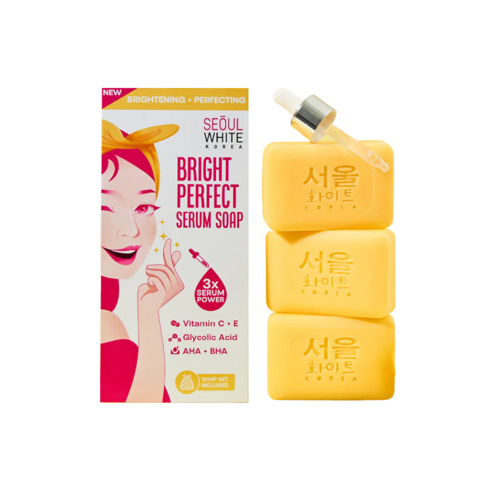 Seoul White Bright Perfect Brightening + Perfecting Serum Soap 90g x 3