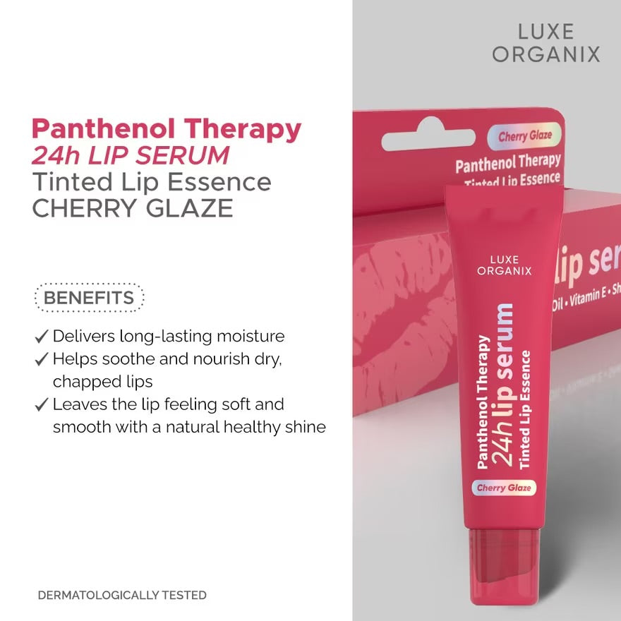 Luxe Organix Panthenol Therapy 24h Lip Serum Tinted Lip Essence 10g (Choose a Variant)