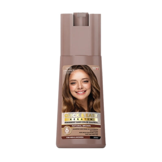 Luxe Organix Hair Color Shampoo Natural Brown 200ml