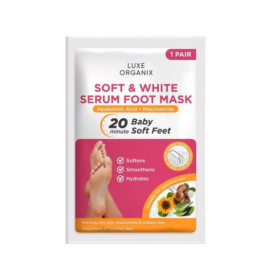 Luxe Organix Soft & White Serum Foot Mask