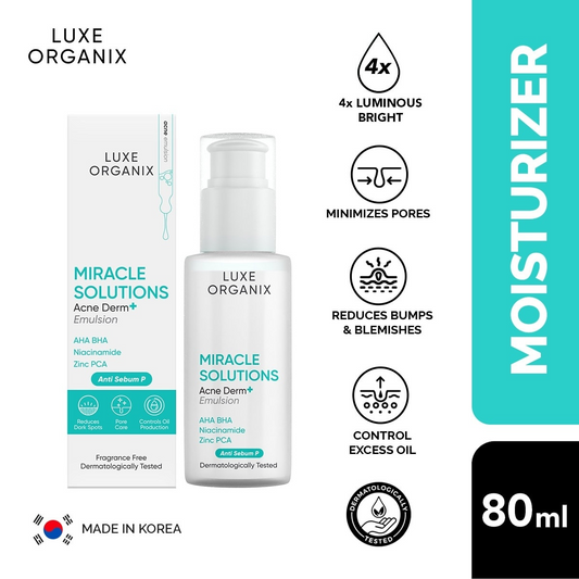 Luxe Organix Miracle Solutions AHA/BHA Acne Derm+ Emulsion 80ml