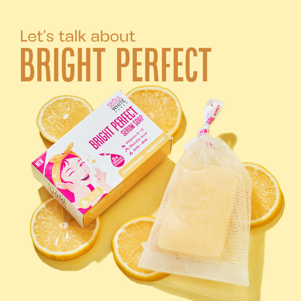 Seoul White Bright Perfect Brightening + Perfecting Serum Soap 90g x 3