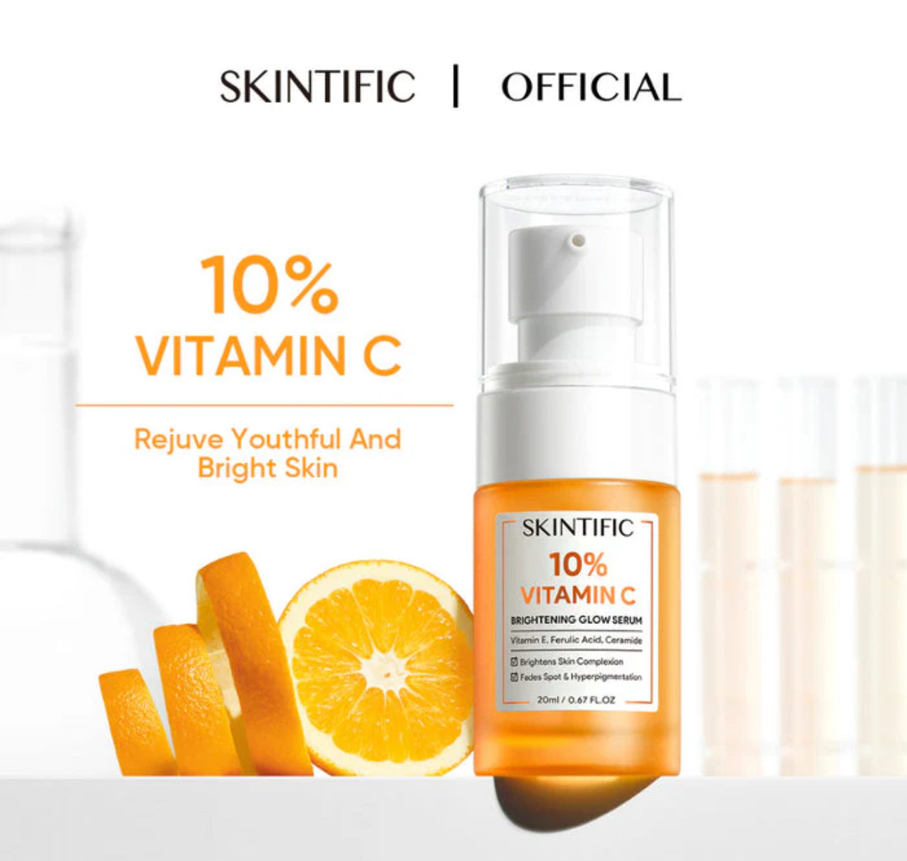 SKINTIFIC 10% Vitamin C Brightening Serum 20ml