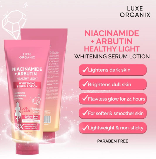 Luxe Organix Niacinamide + Arbutin Healthy Light Whitening Serum Lotion (350ml)