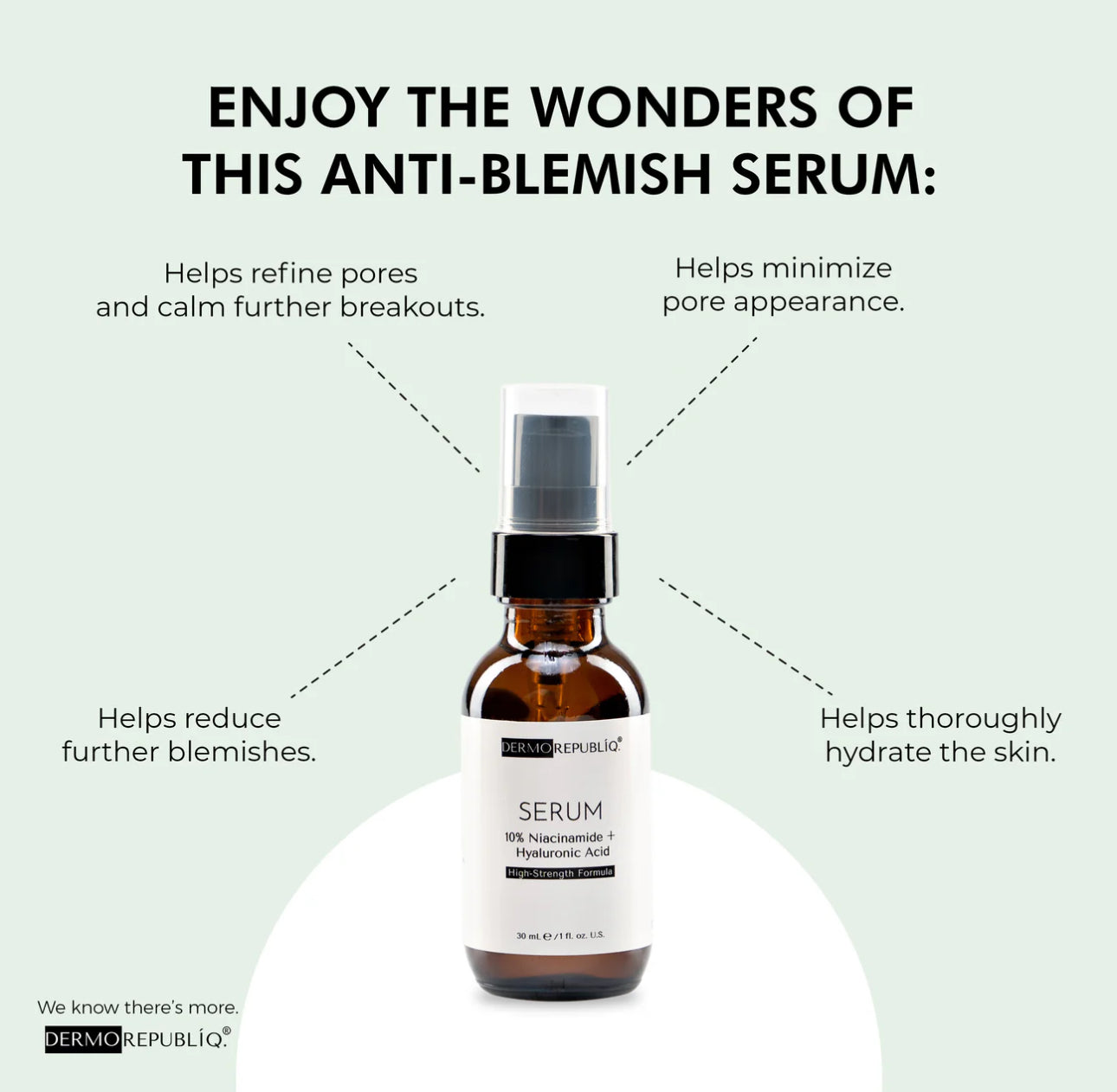 Dermorepubliq 10% Niacinamide + Hyaluronic High-Strength Formula Serum 30ml