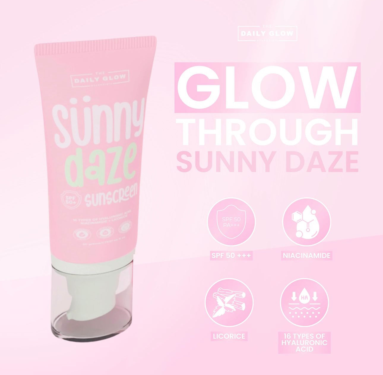 The Daily Glow Sunny Daze Sunscreen 50g