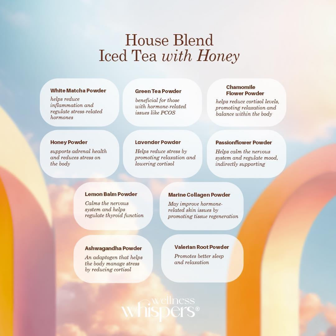 Wellness Whispers Hormonal Imbalance
House Blend Iced Tea with Honey 10s