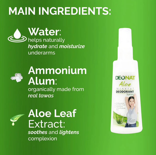 Luxe Organix DEONAT Aloe Mineral Deodorant Spray 100ml