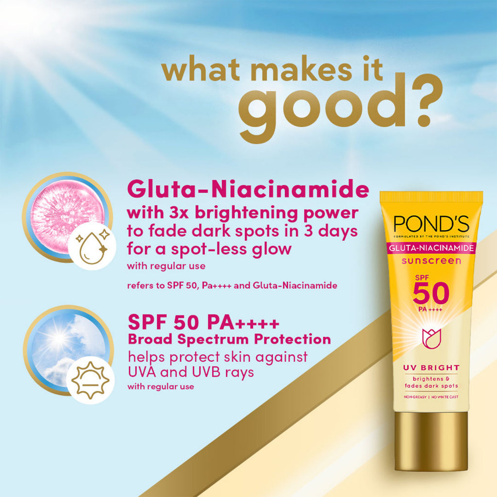 Pond’s UV Bright Sunscreen with Gluta-Niacinamide 50ml