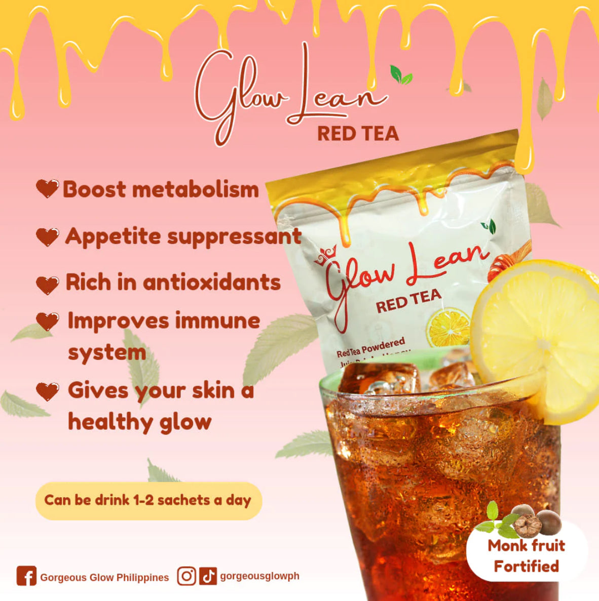 Glow Lean Red Tea by Gorgeous Glow 7s