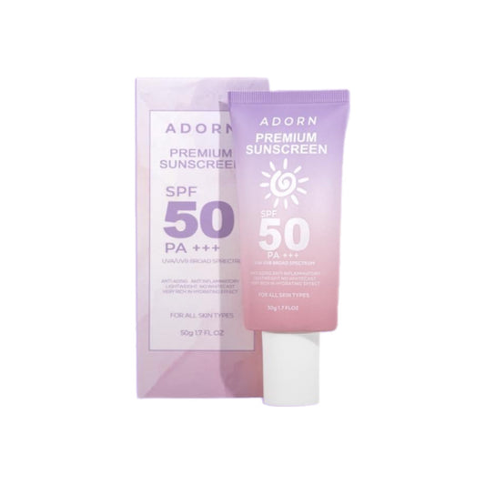 Adorn Premium Sunscreen SPF50 PA+++UVA/UVB Broad Spectrum 50g