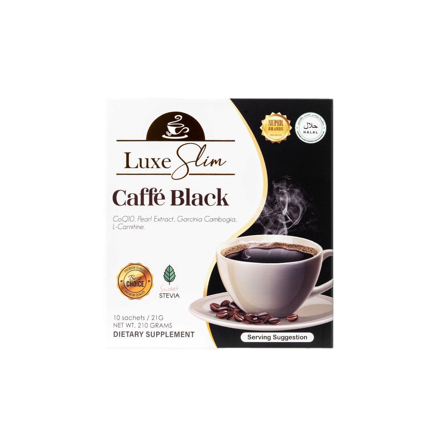 Luxe Slim Caffé Black 10s