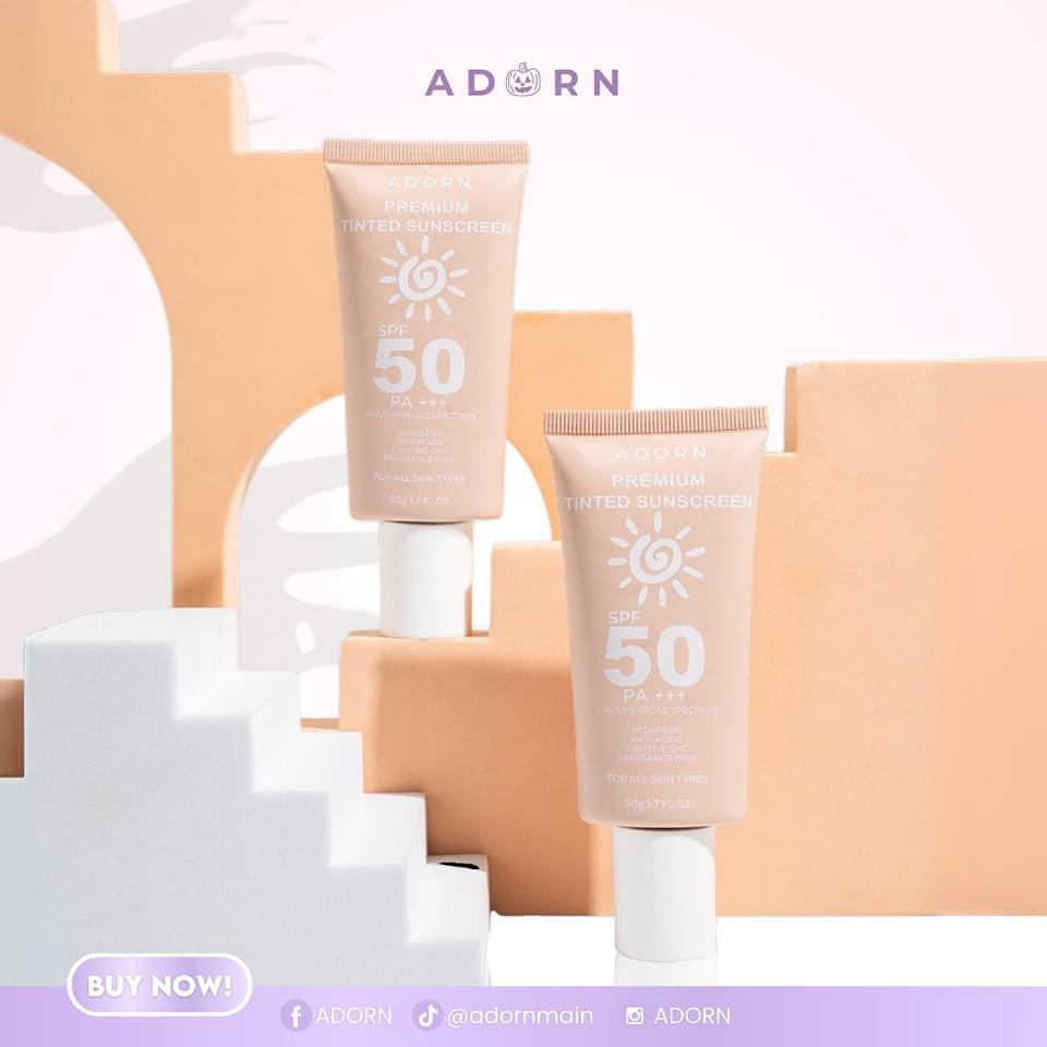 Adorn Premium Tinted Sunscreen SPF50 PA+++ 50g