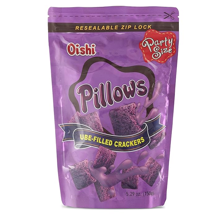 Oishi Pillows Ube-filled Crackers (Party Size) 150g