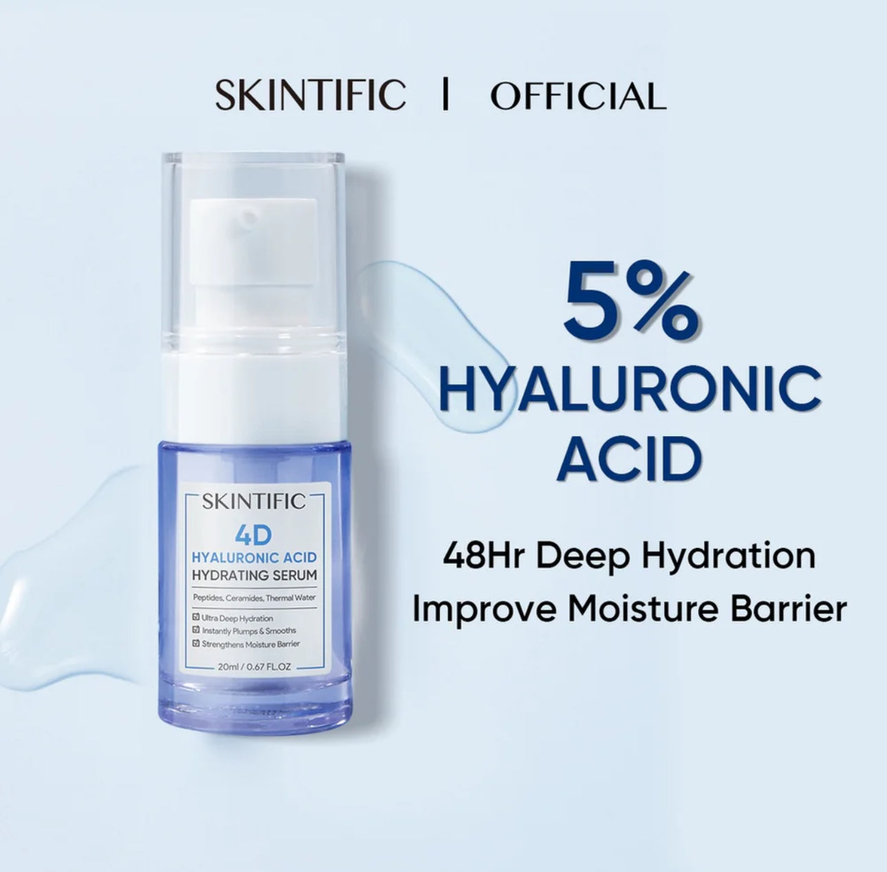 SKINTIFIC 4D Hyaluronic Acid Hydrating Serum 20ml