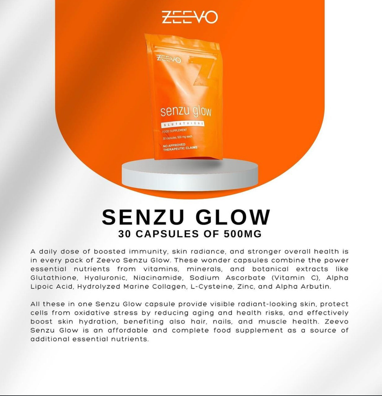 Zeevo Senzu Glow 30 Capsules