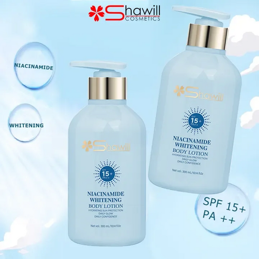 Shawill Sunscreen Body Lotion  With Niacinamide Whitening Hydrating Sun Protection Daily Confidence SPF 15+ PA +++ 300ml