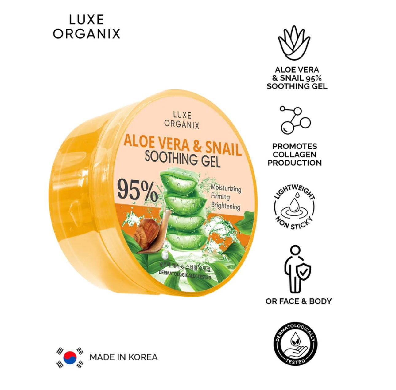 Luxe Organix Aloe Vera & Snail Soothing Gel