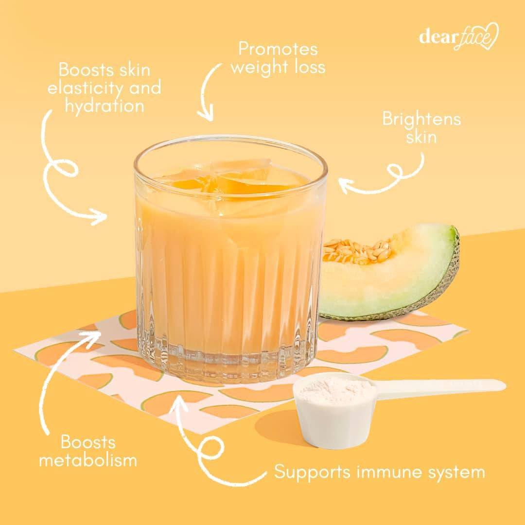 Dear Face Beauty Milk Premium Japanese Melon Collagen Drink (Choose a Size)