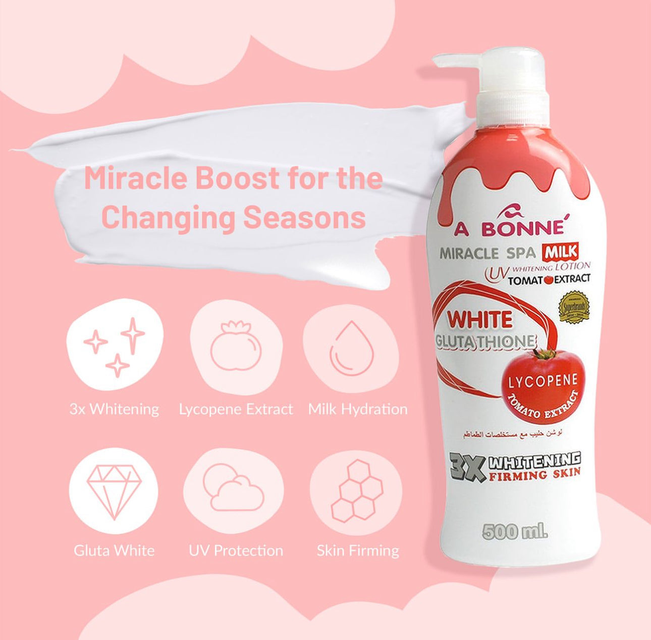 A Bonne’ Miracle Spa Milk Lotion with Tomato Extract 500ml