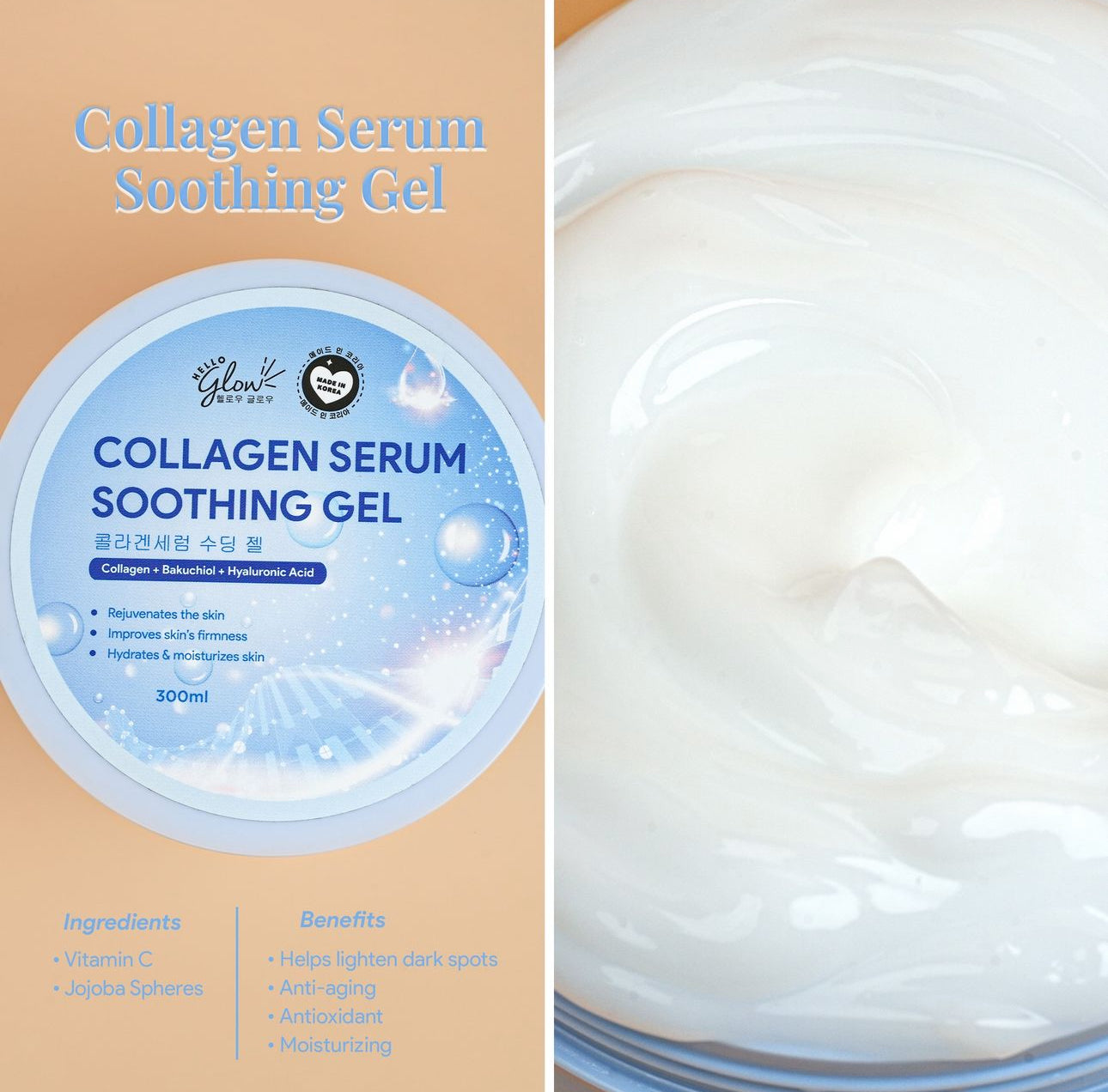 Hello Glow Collagen Serum Soothing Gel 300ml