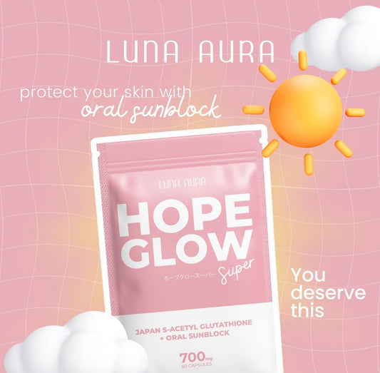 Luna Aura Hope Glow Super Glutathione Capsules 60 Caps