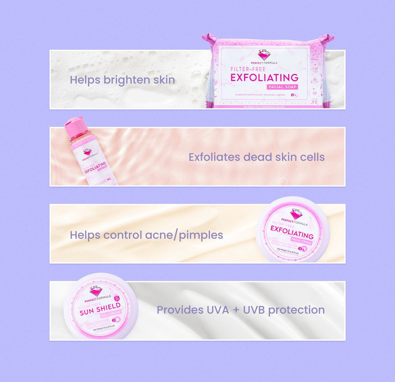 Perfect Formula Exfoliating Facial Set (Extra Strength)