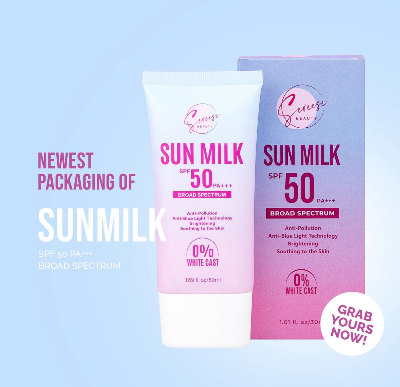 Sereese Beauty Sun Milk SPF50 (30ml)