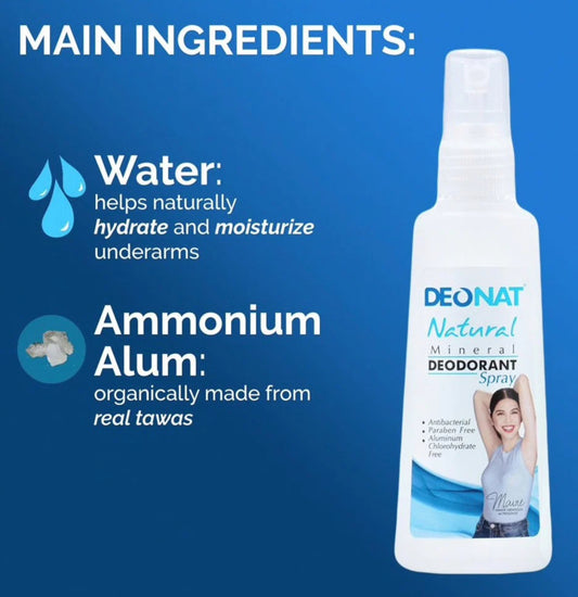 Luxe Organix DEONAT Natural Mineral Deodorant Spray 100ml