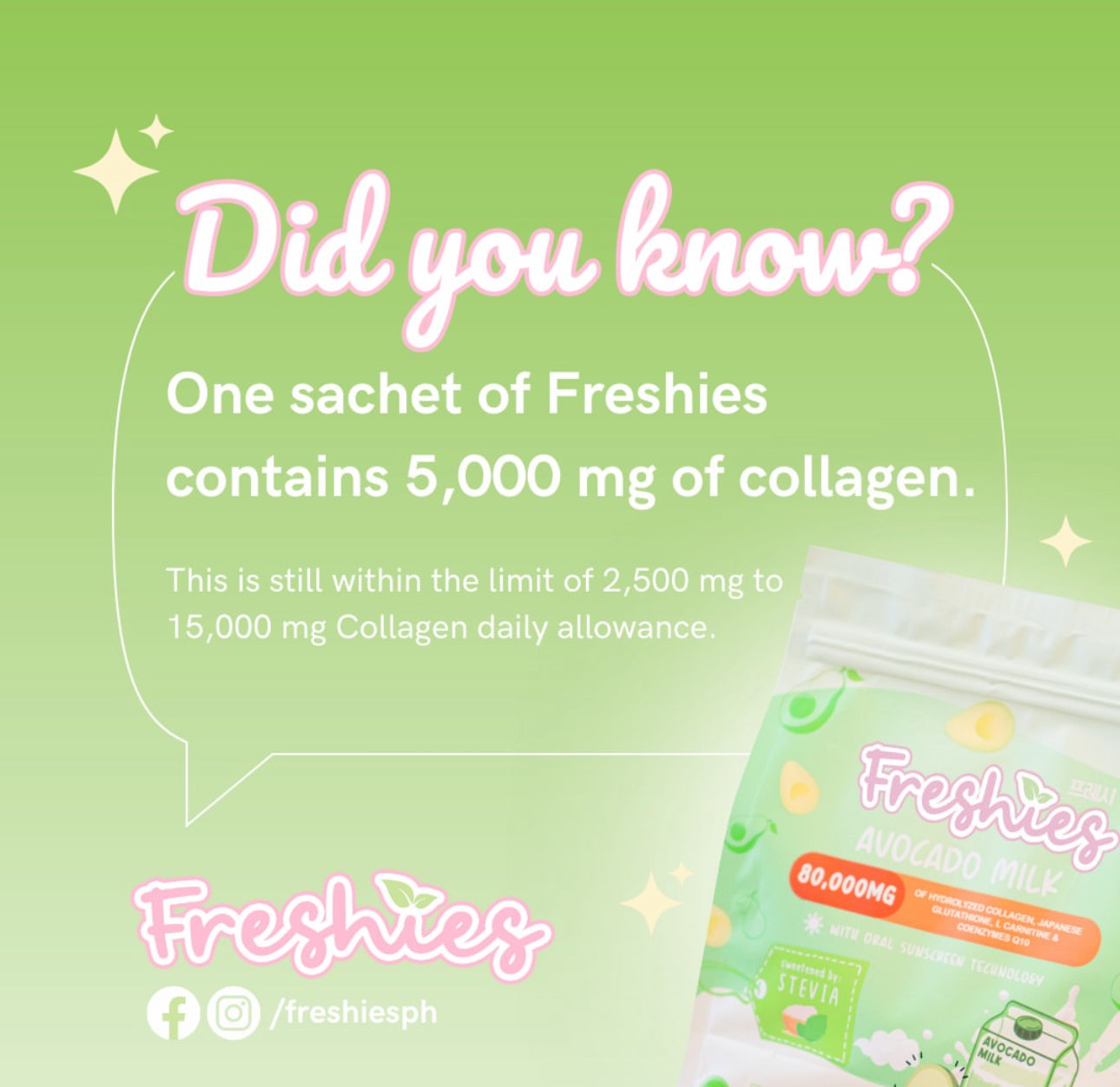 Freshies Avocado Milk Collagen Drink 10s